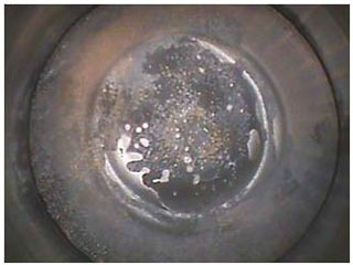 利用HIE系列內(nèi)窺鏡檢測(cè)到的發(fā)動(dòng)機(jī)活塞頂圖片一