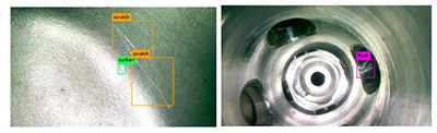 機械內部損傷AI智能識別系統可以自動識別不同種類的機械內部損傷情況，如裂縫、缺損、腐蝕、嚴重積碳、凹陷等